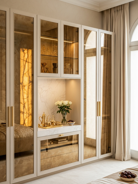 Fadior Elementum Wardrobe Suite — 304 stainless steel wardrobe system, front view