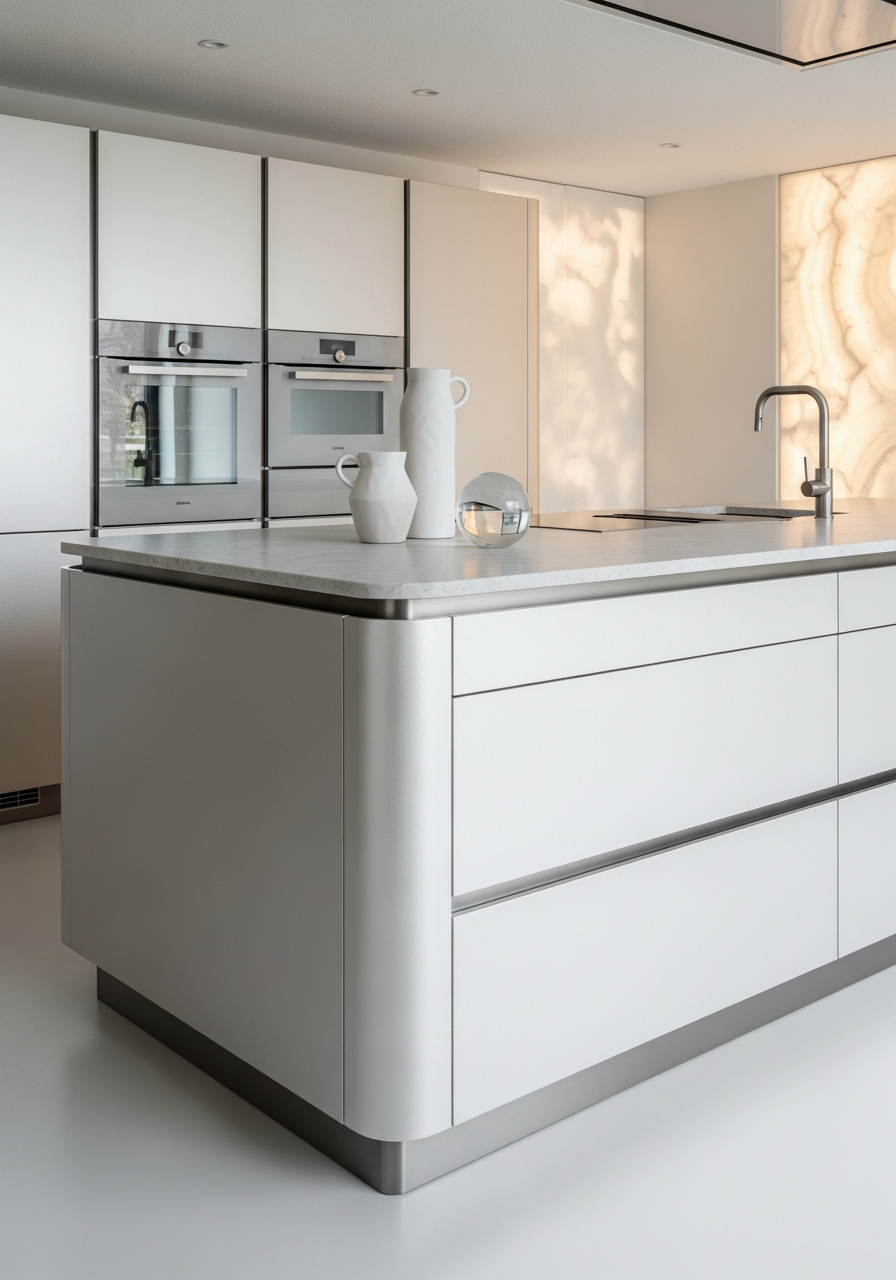 Fadior Abyss Kitchen Suite — close-up of stainless steel finish and hardware detail