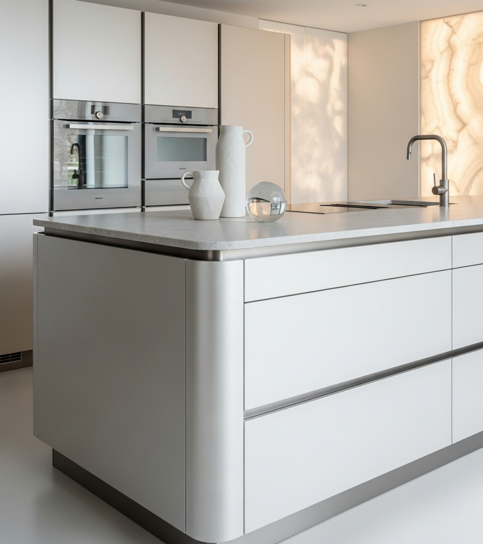 Fadior Abyss Kitchen Suite — close-up of stainless steel finish and hardware detail