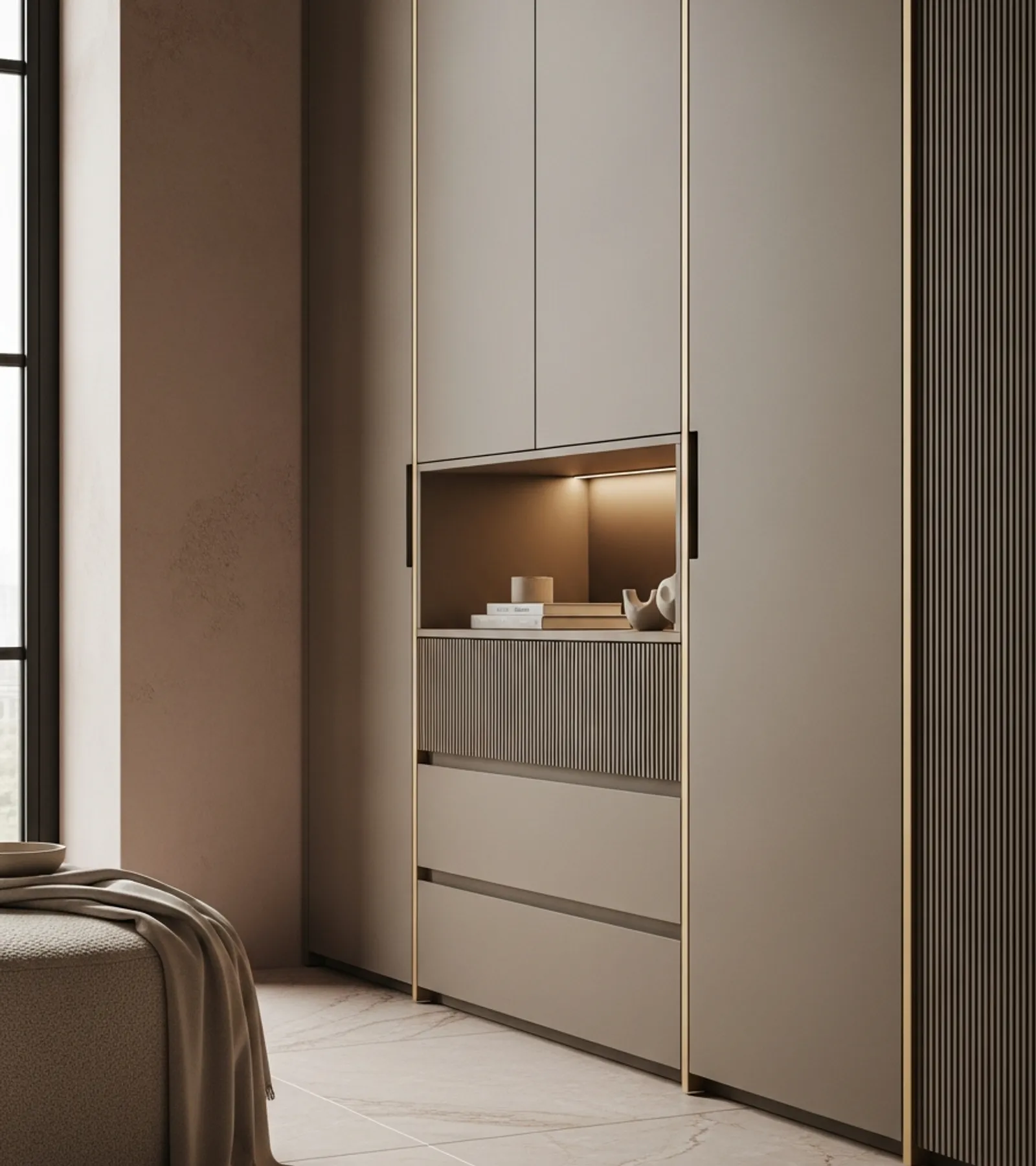 Suite de Armario Brera acabado y detalle