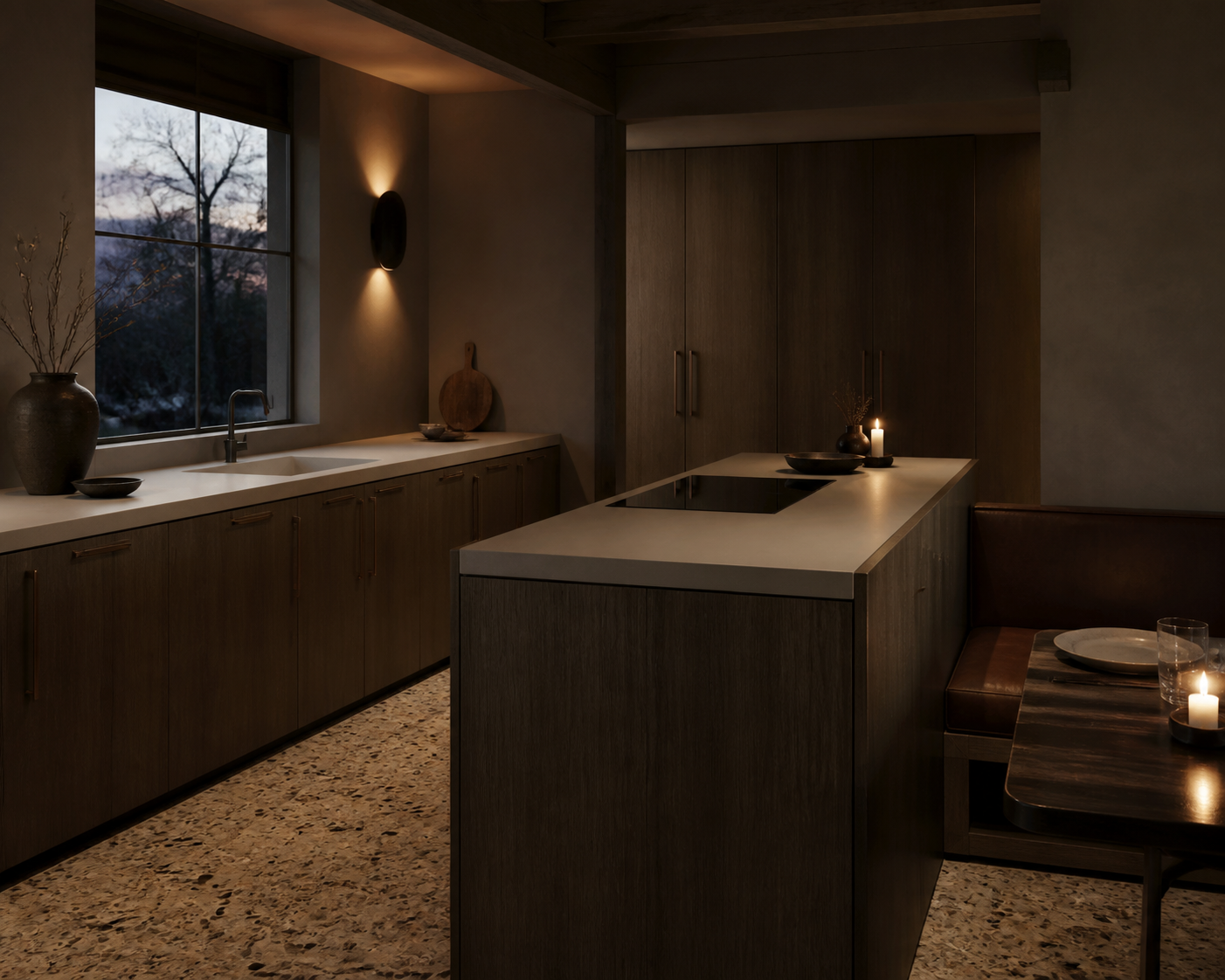 Fadior Continuum Staron Seamless Countertop Spine — lifestyle setting with natural light and residential styling