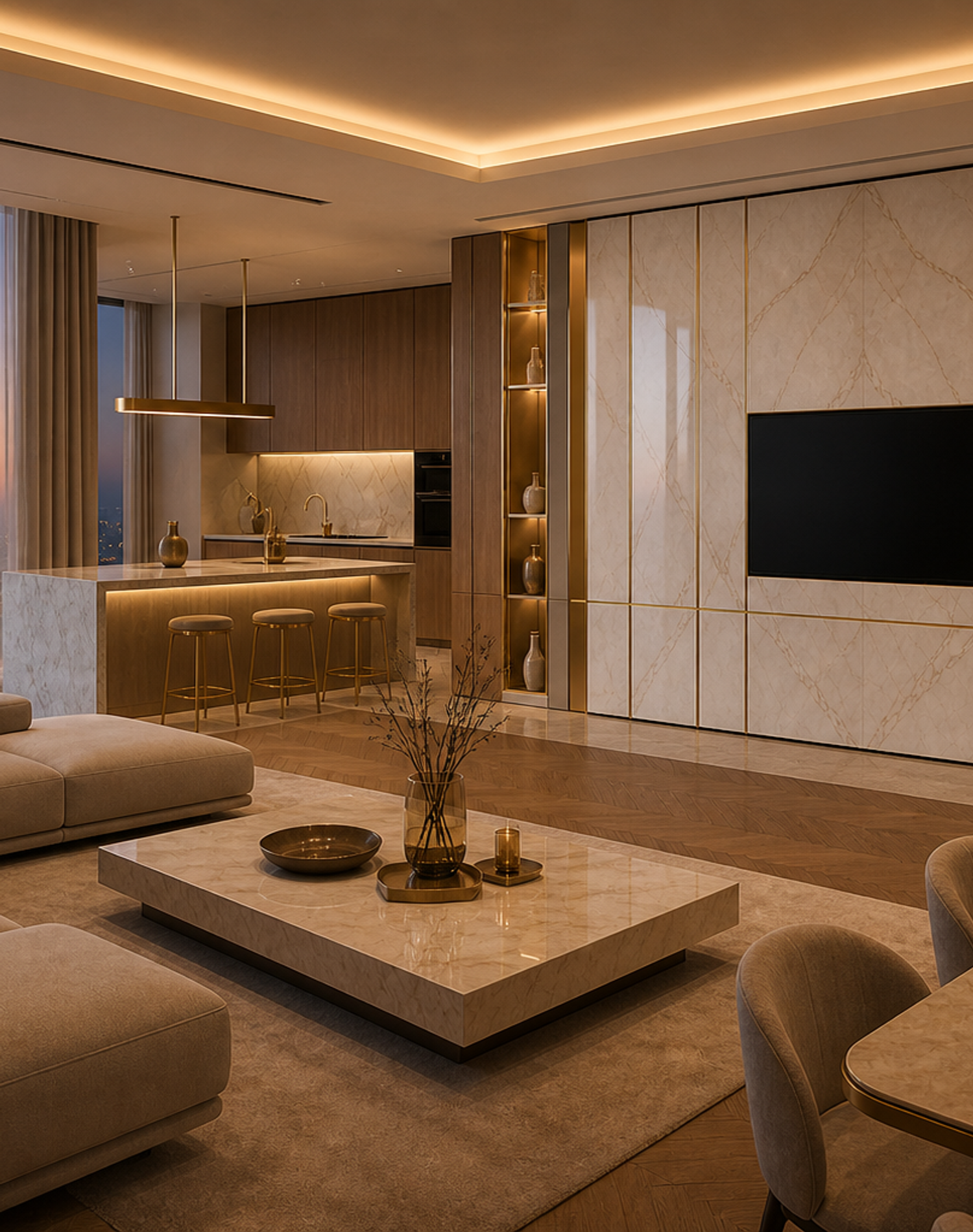Fadior Silvan Connected Media Service Wall — lifestyle setting with natural light and residential styling