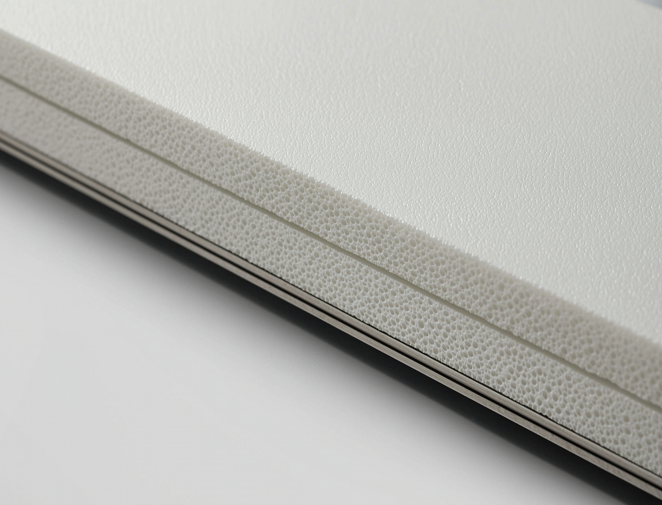 Close-up macro texture of PVC Countertop Substrate Filler