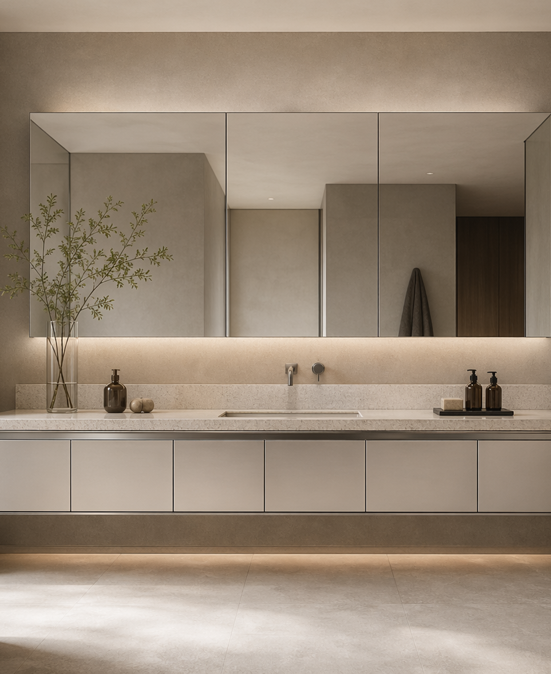 Fadior Acqua Bath And Vanity Suite — 304 stainless steel bath and vanity system, front view