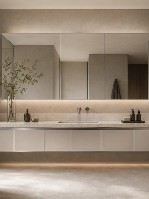 Fadior Acqua Bath And Vanity Suite — 304 stainless steel bath and vanity system, front view