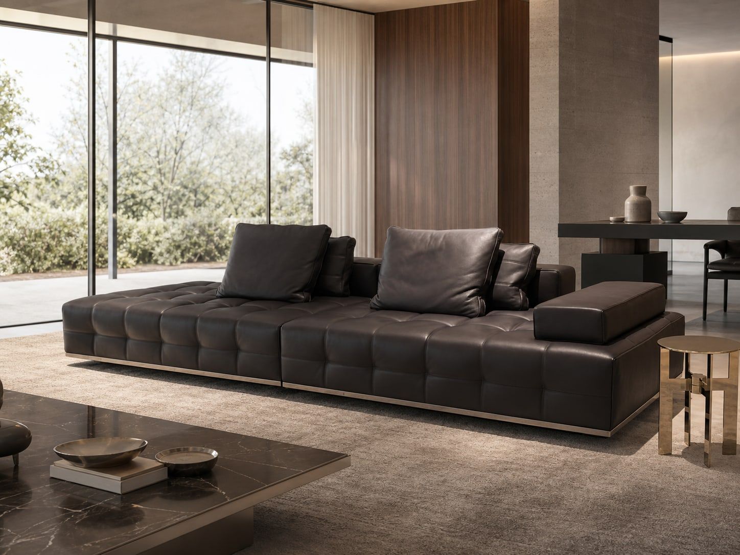 Modern Sofa (Genuine leather) styled in a FADIOR HOME interior setting
