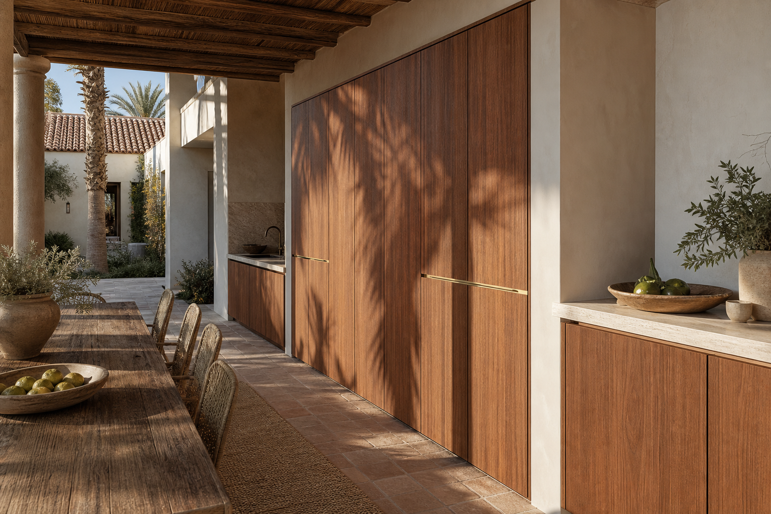 Fadior Radiance Wardrobe Suite with Bridge Prep Valet Wall — interior room context showing cabinet integration