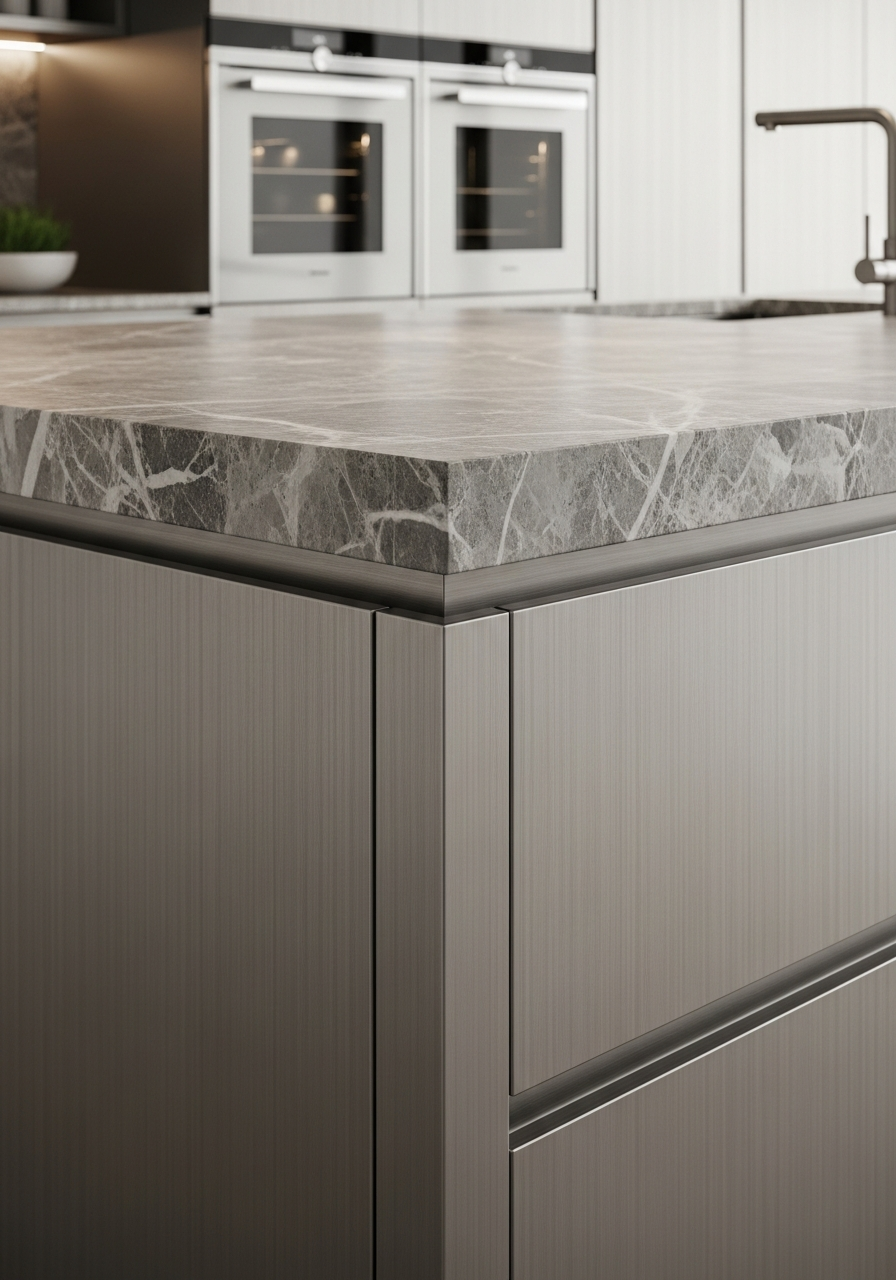 Fadior Abyss Kitchen Suite — close-up of stainless steel finish and hardware detail