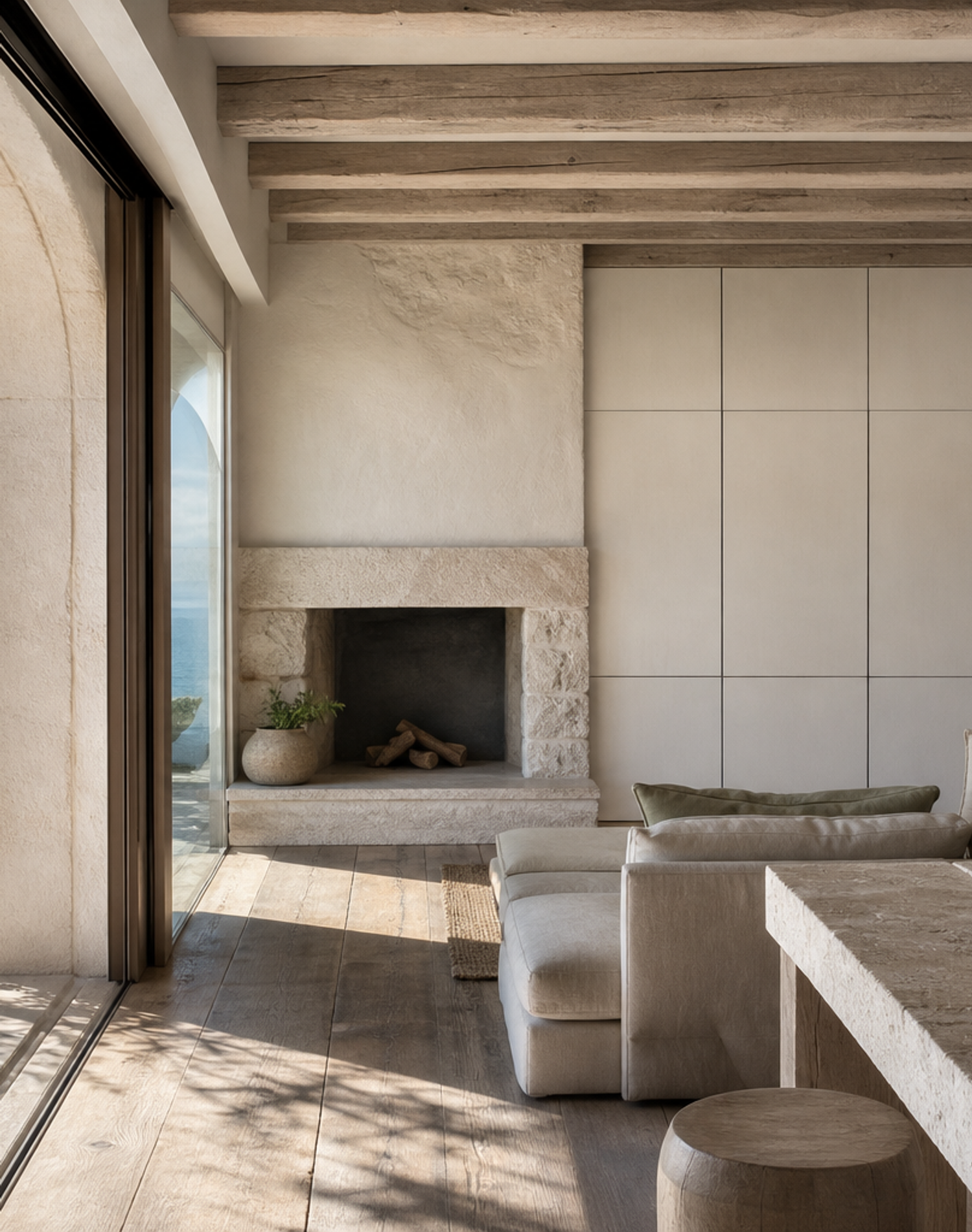 Fadior Galleria Living Room Suite with Milan Forecast Media Wall — interior room context showing cabinet integration