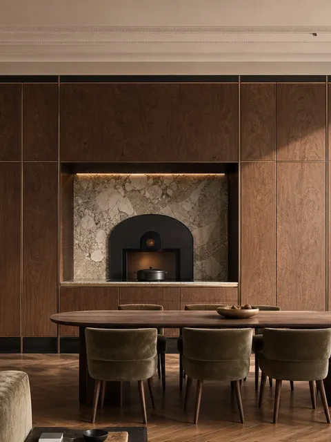 Suite de Panel de Pared Terrazzo con Friso de Servicio para Horno Artesanal