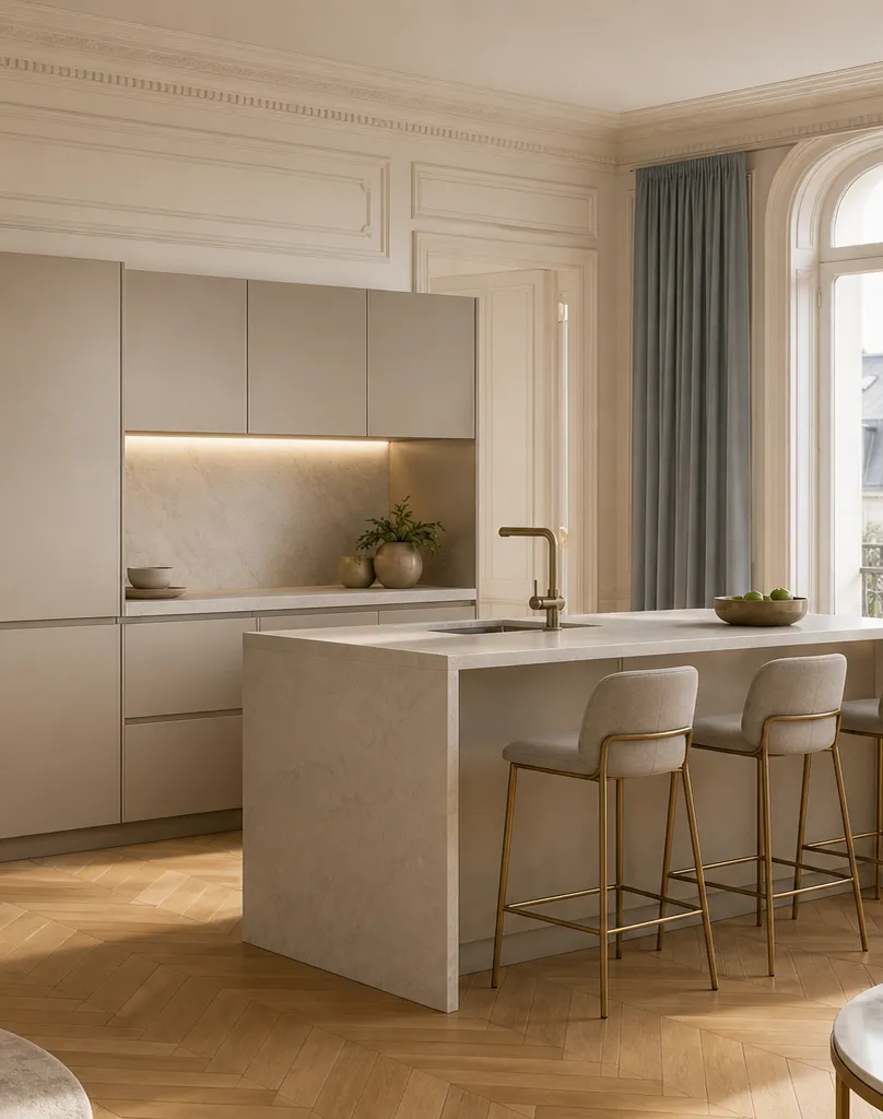 Suite de Cocina Continuum con Península de Champán en Azotea perspectiva interior