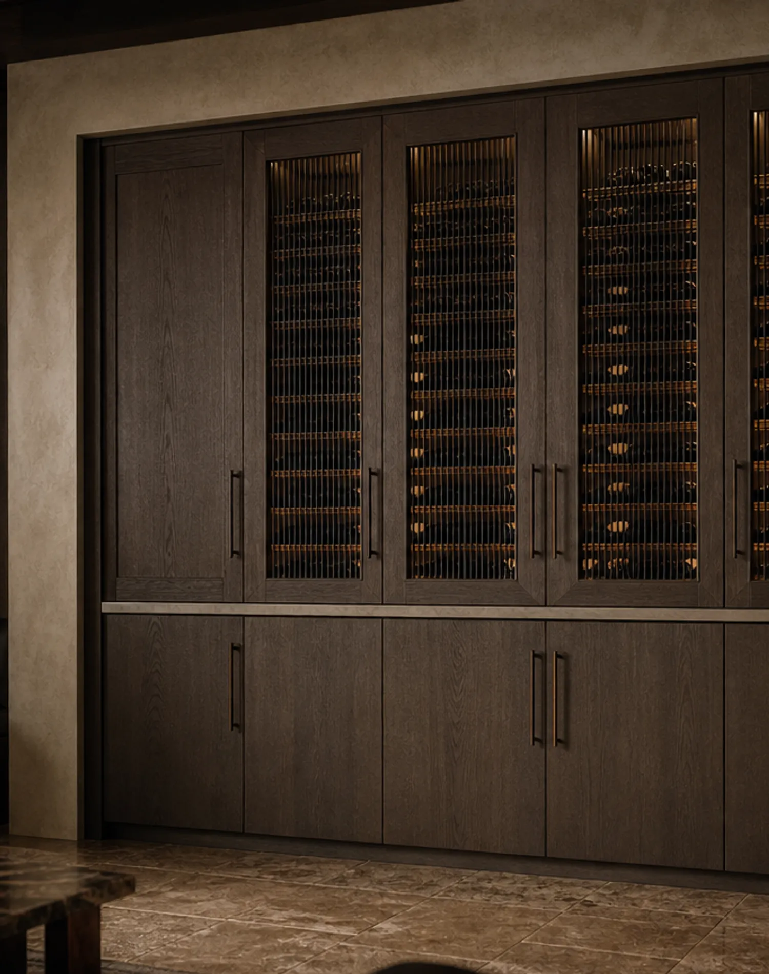 Suite de Armario de Vinos Grotto con Despensa para Decantador Cove estudio de adaptación