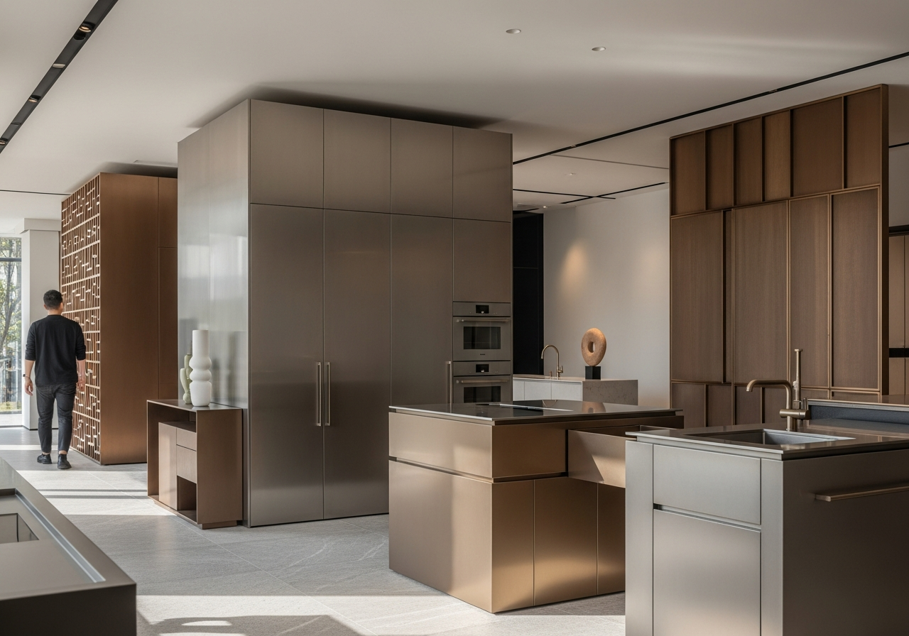 Fadior Foshan Brand Temple Experience Center — visitor perspective through showroom