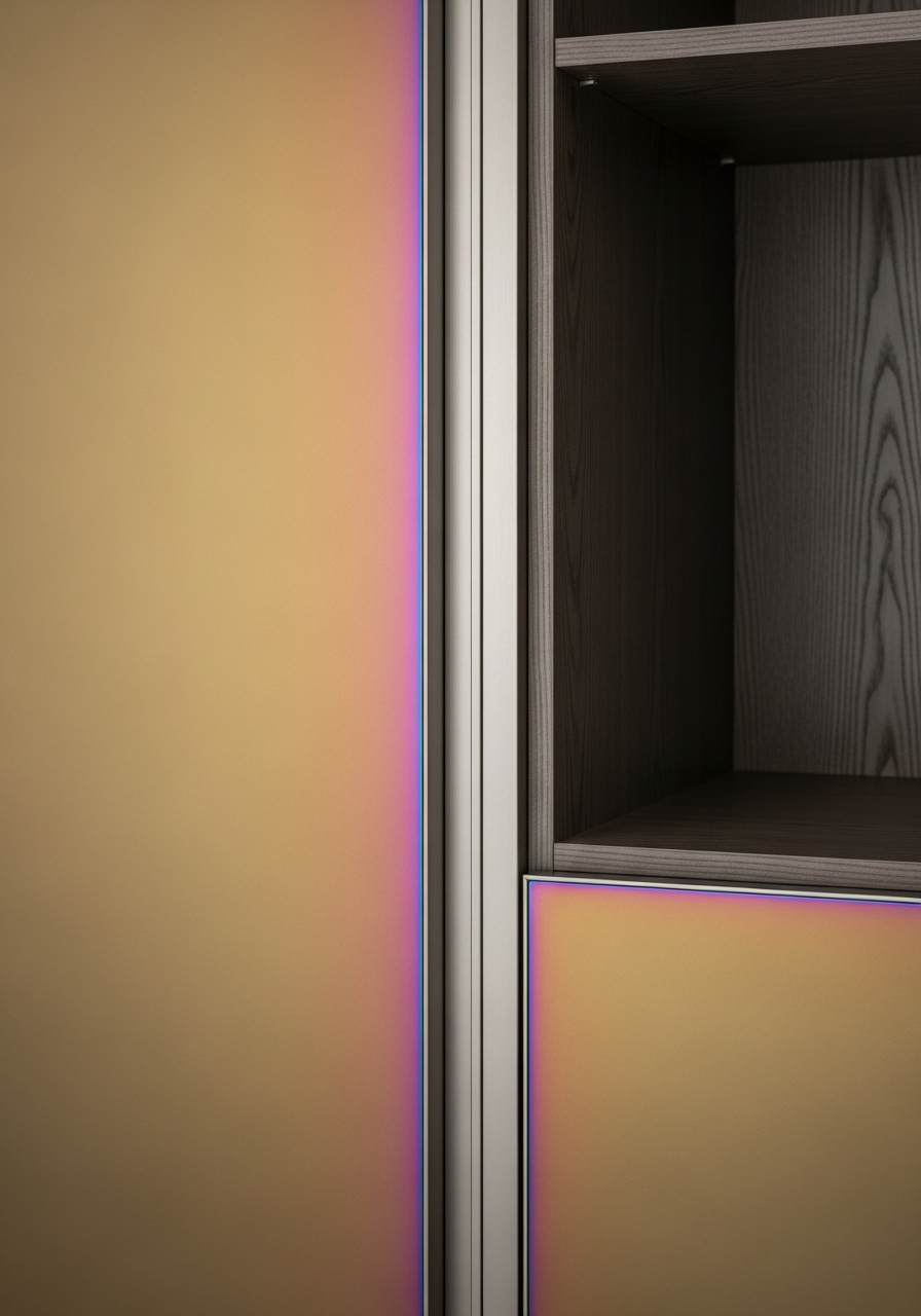 Fadior Brera Wardrobe Suite — close-up of stainless steel finish and hardware detail