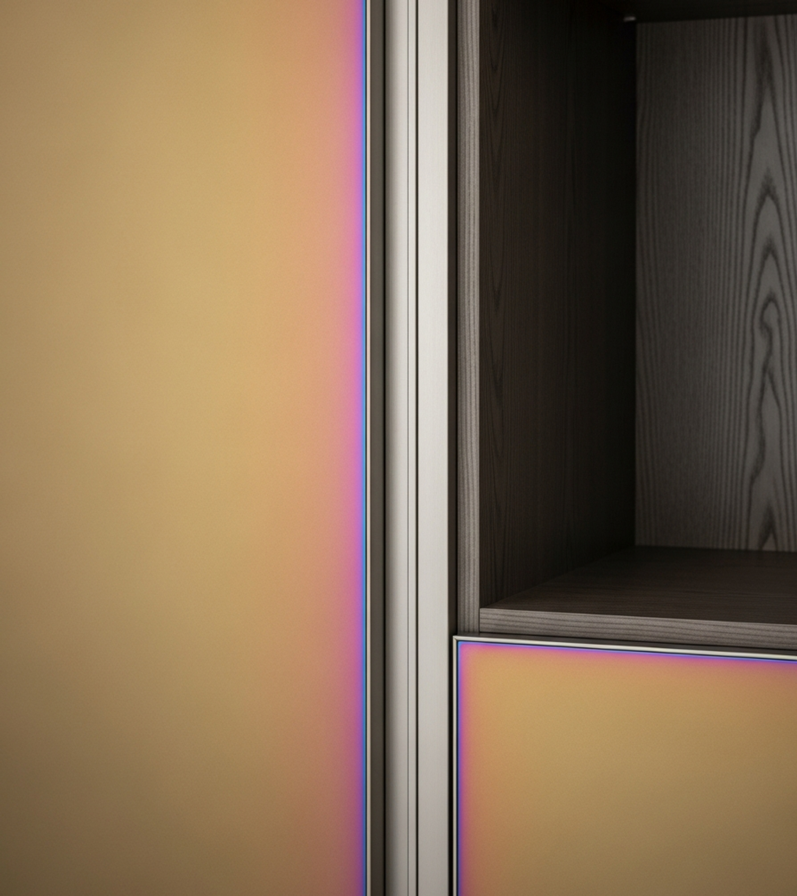 Fadior Brera Wardrobe Suite — close-up of stainless steel finish and hardware detail