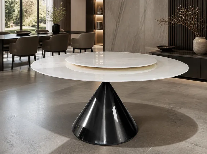 Mesa de comedor compacta de mármol 1300×760 mm