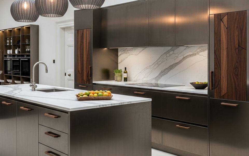 Fadior Chelsea Townhouse Showroom — 304 stainless steel kitchen system, architectural view