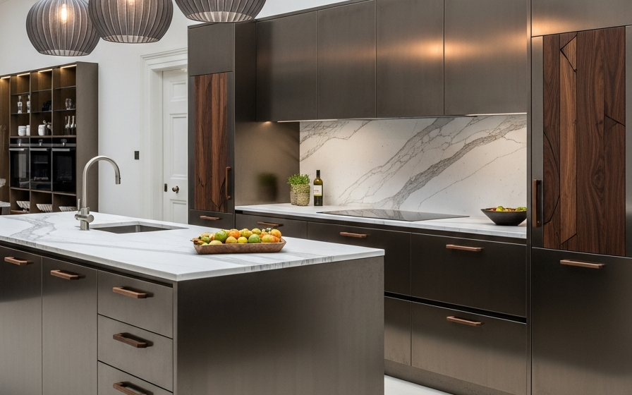 Fadior Chelsea Townhouse Showroom — 304 stainless steel kitchen system, architectural view