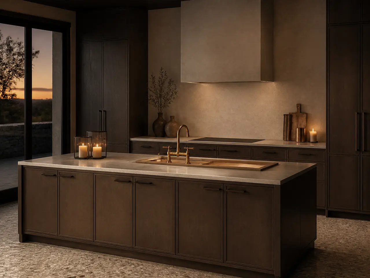 Fadior Dream Home Fixture Horizon Island — 304 stainless steel kitchen system, front view