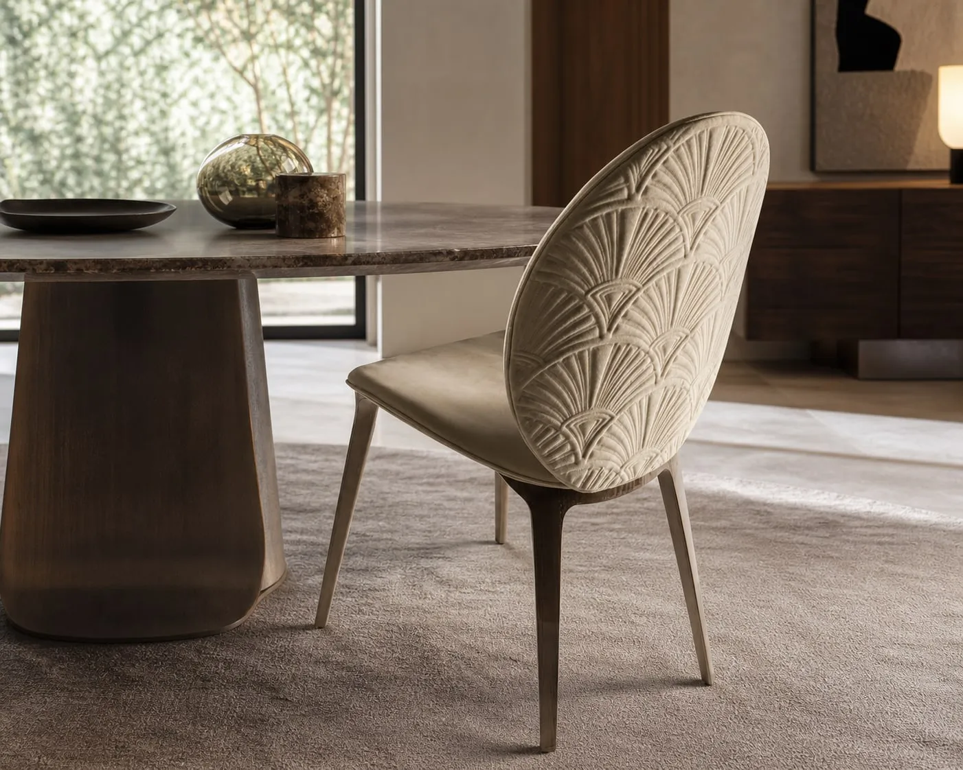 Light-Gold Stainless Steel Dining Chair