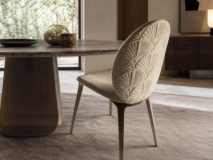 Silla de comedor de acero inoxidable dorado claro