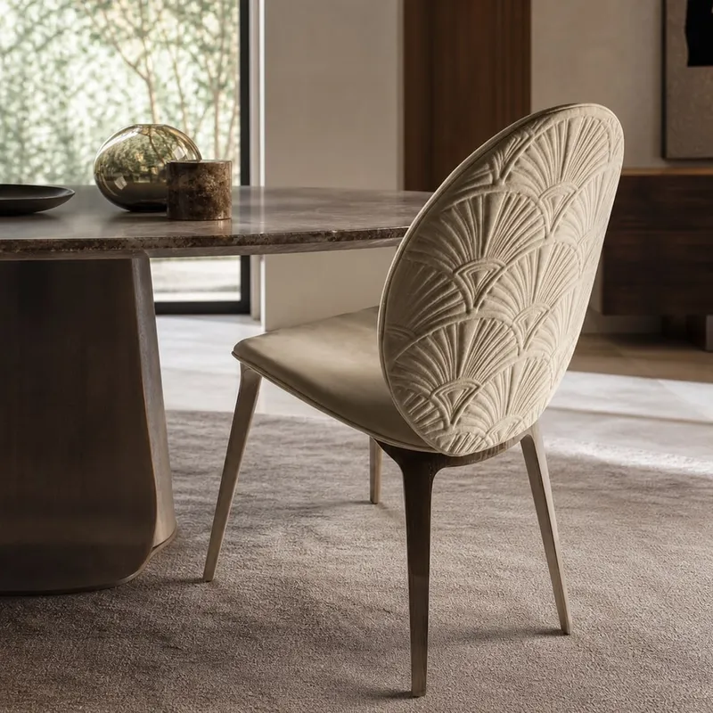 Light-Gold Stainless Steel Dining Chair