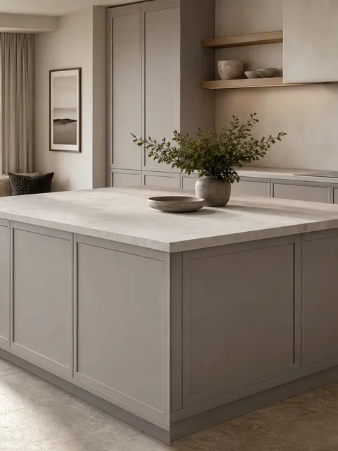 Fadior Atelier Hearthline Island — 304 stainless steel kitchen system, front view