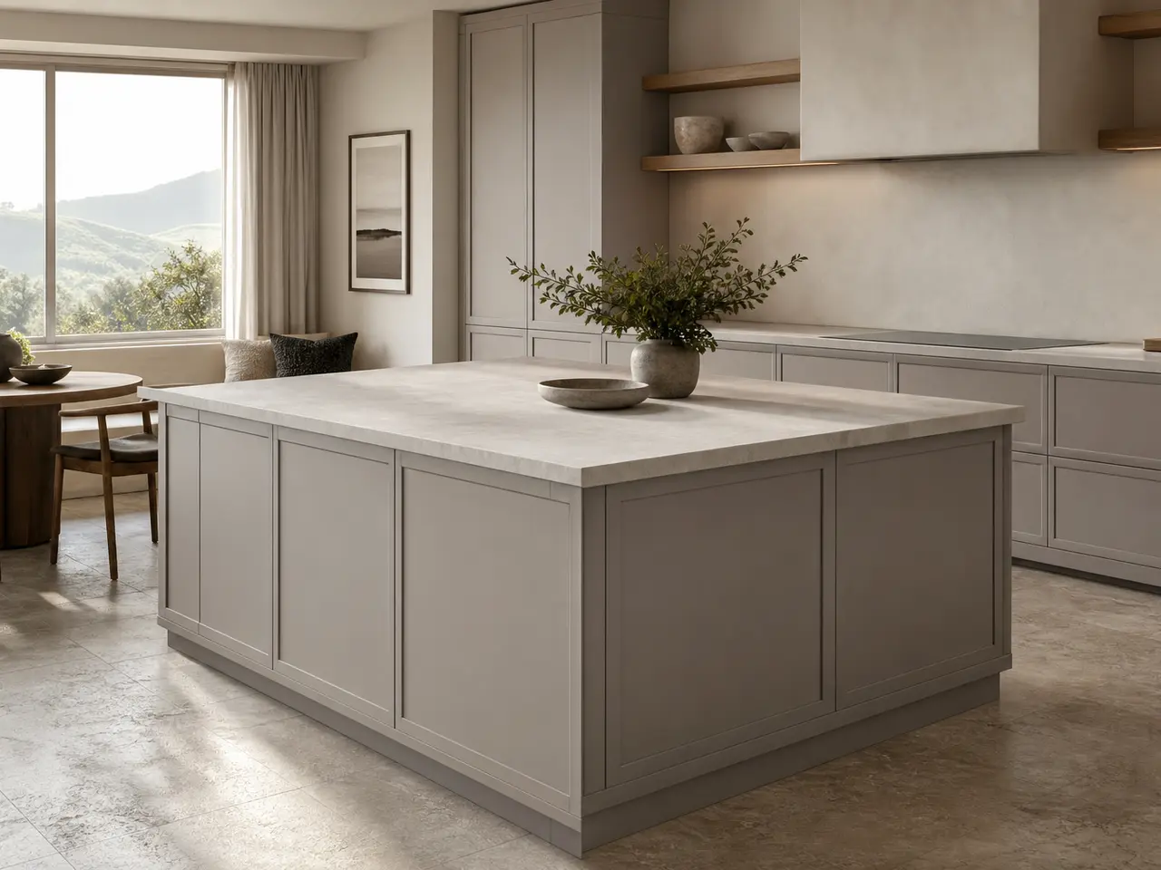 Fadior Atelier Hearthline Island — 304 stainless steel kitchen system, front view