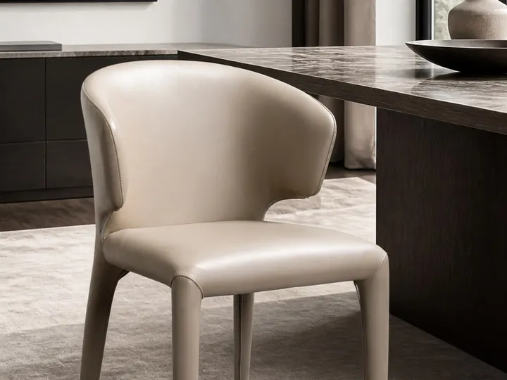 Silla de comedor de acero al carbono