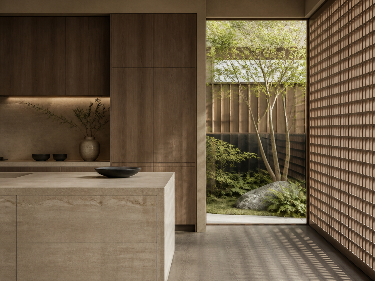 Fadior Meridian Cabinets Kitchen with Italian Finish Atelier — interior room context showing cabinet integration