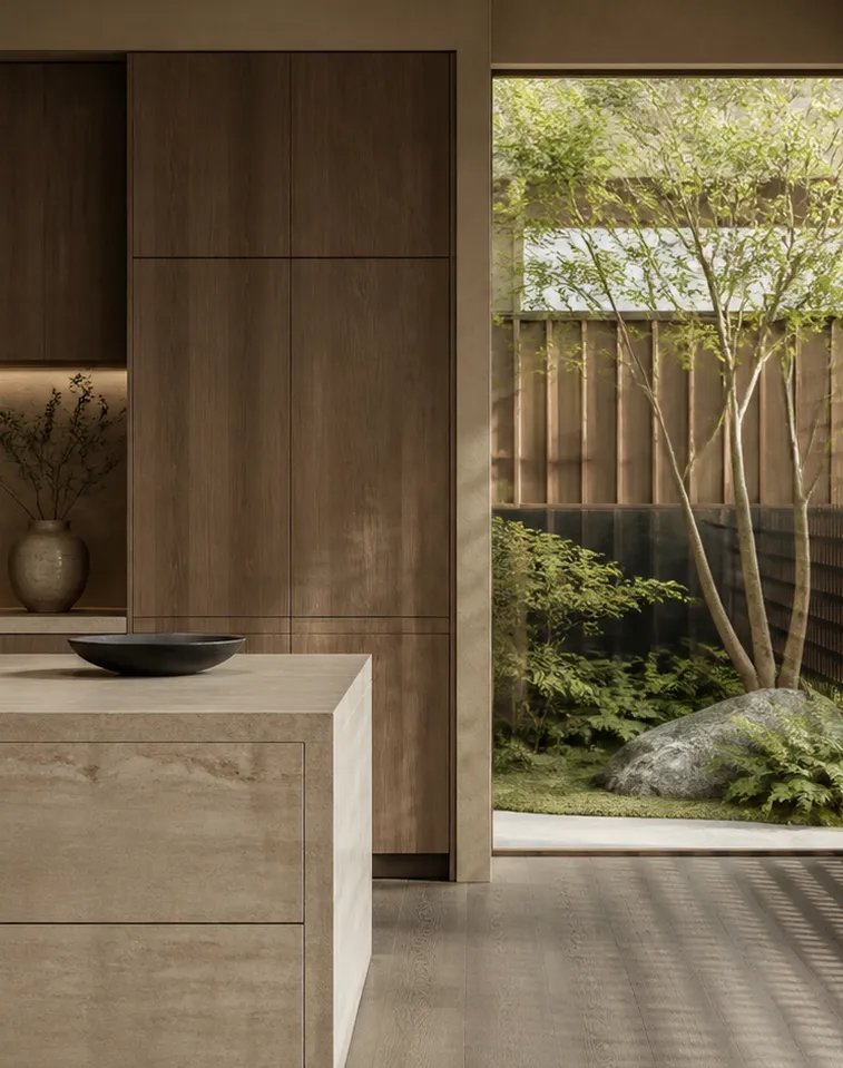 Fadior Meridian Cabinets Kitchen with Italian Finish Atelier — interior room context showing cabinet integration