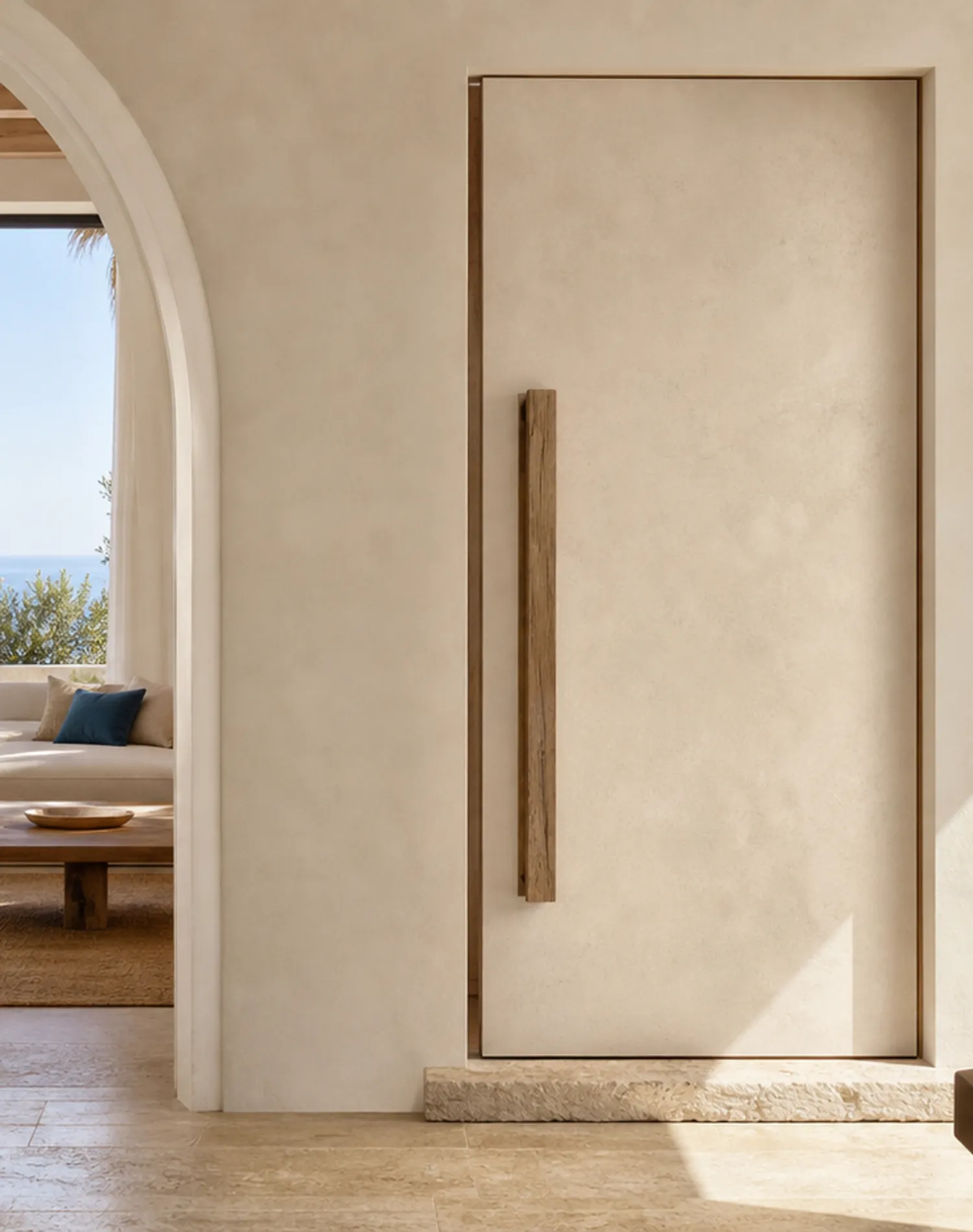Suite de Puerta Interior Alabaster con Umbral de Piedra Pálida estudio de adaptación