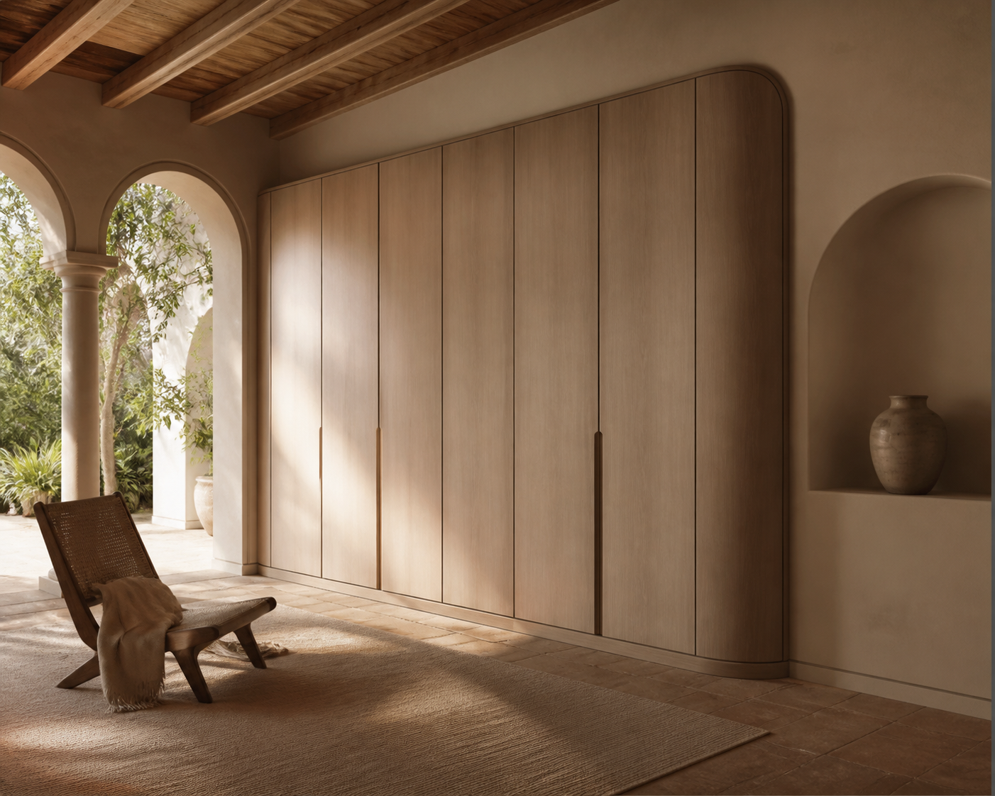 Fadior Lumiere Wardrobe Suite with Radius Niche Dressing Archive — lifestyle setting with natural light and residential