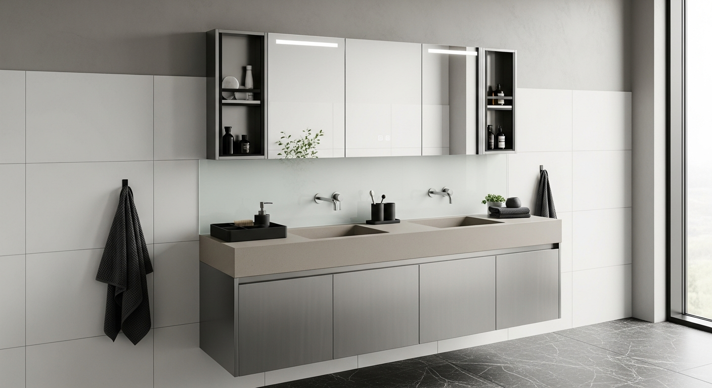 Fadior Acqua Vanity Suite — lifestyle setting with natural light and residential styling