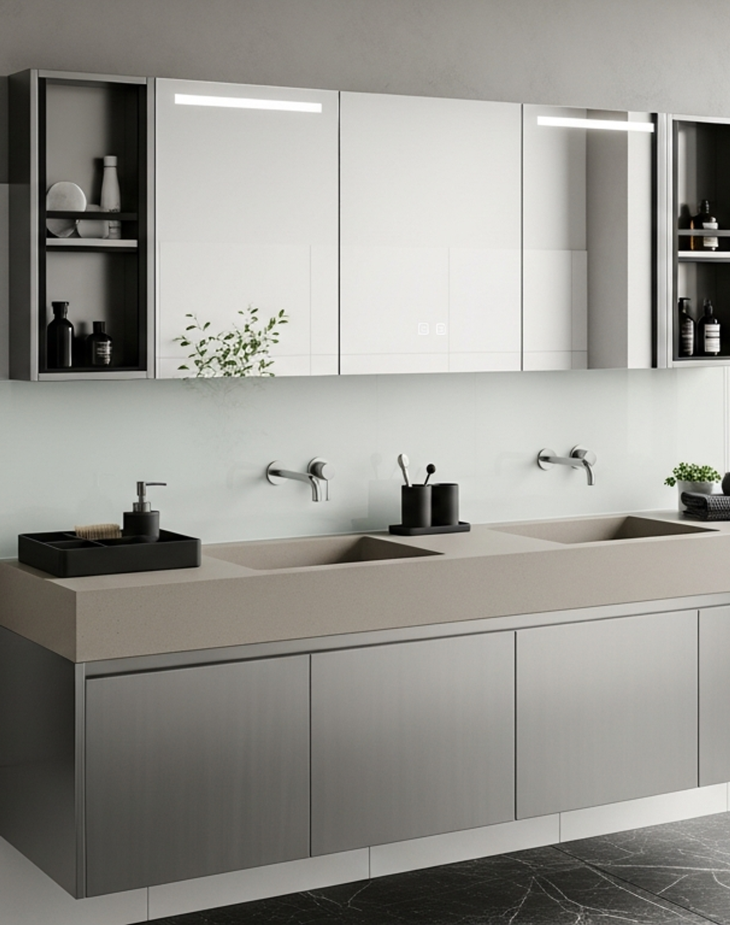 Fadior Acqua Vanity Suite — lifestyle setting with natural light and residential styling