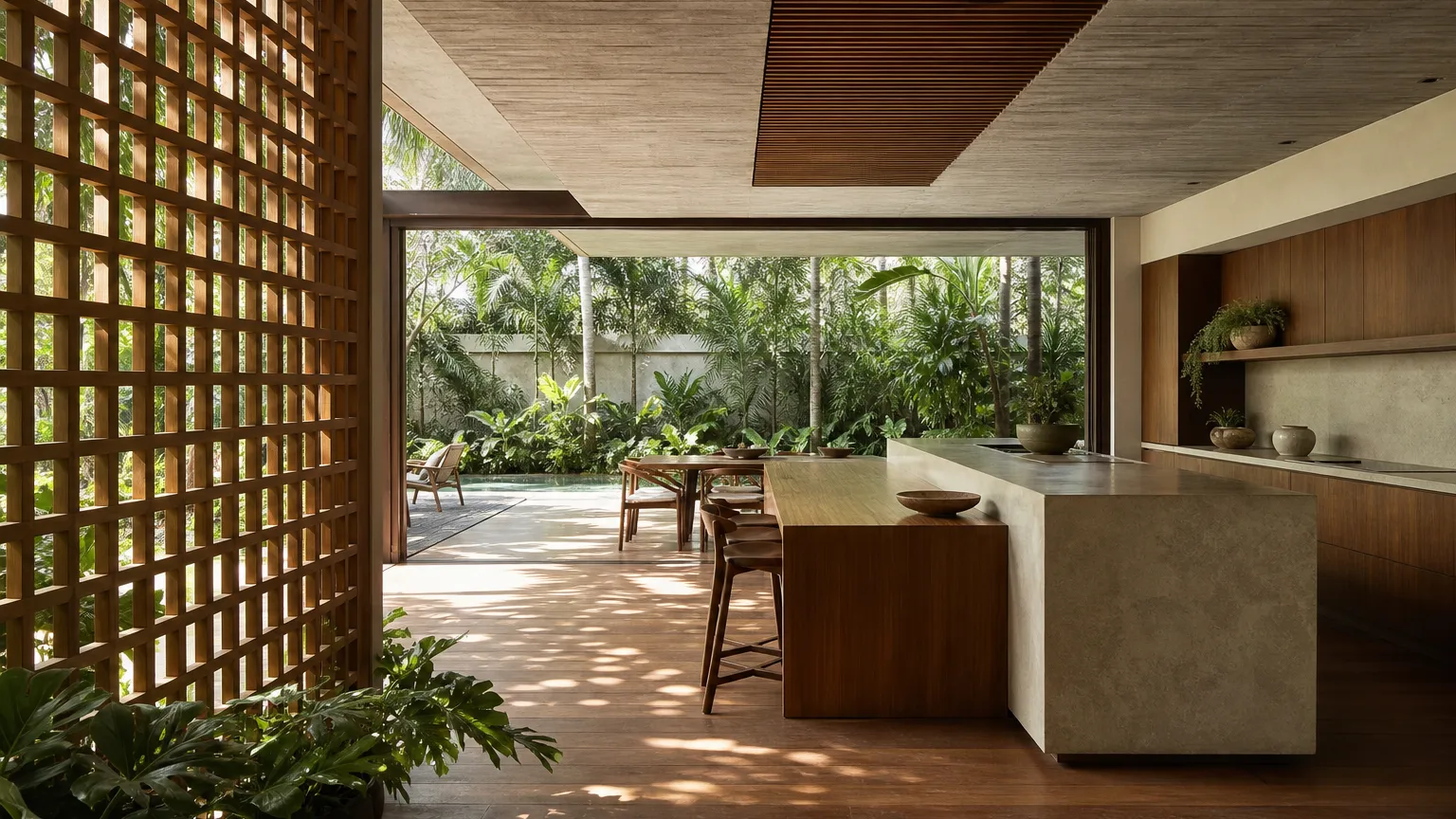 Luxury kitchen planning atmosphere with warm oak cabinetry and soft stone surfaces for CKBD design context.