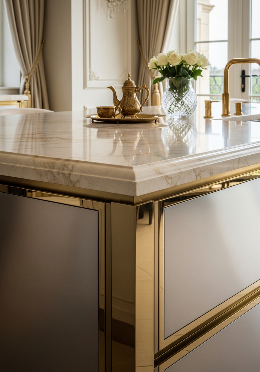 Fadior Abyss Kitchen Suite — close-up of stainless steel finish and hardware detail