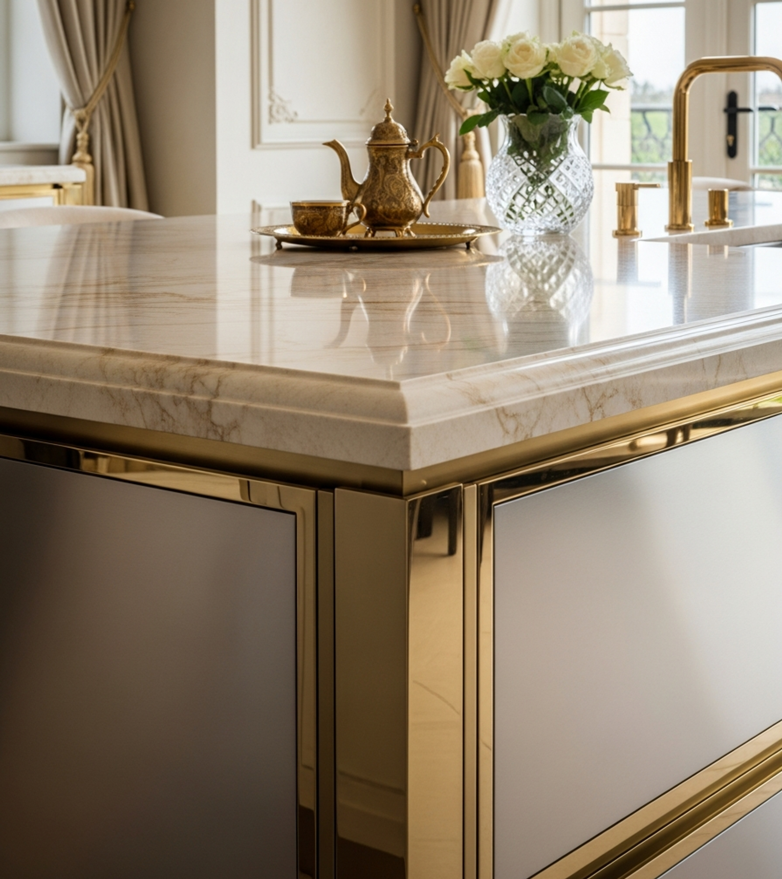 Fadior Abyss Kitchen Suite — close-up of stainless steel finish and hardware detail