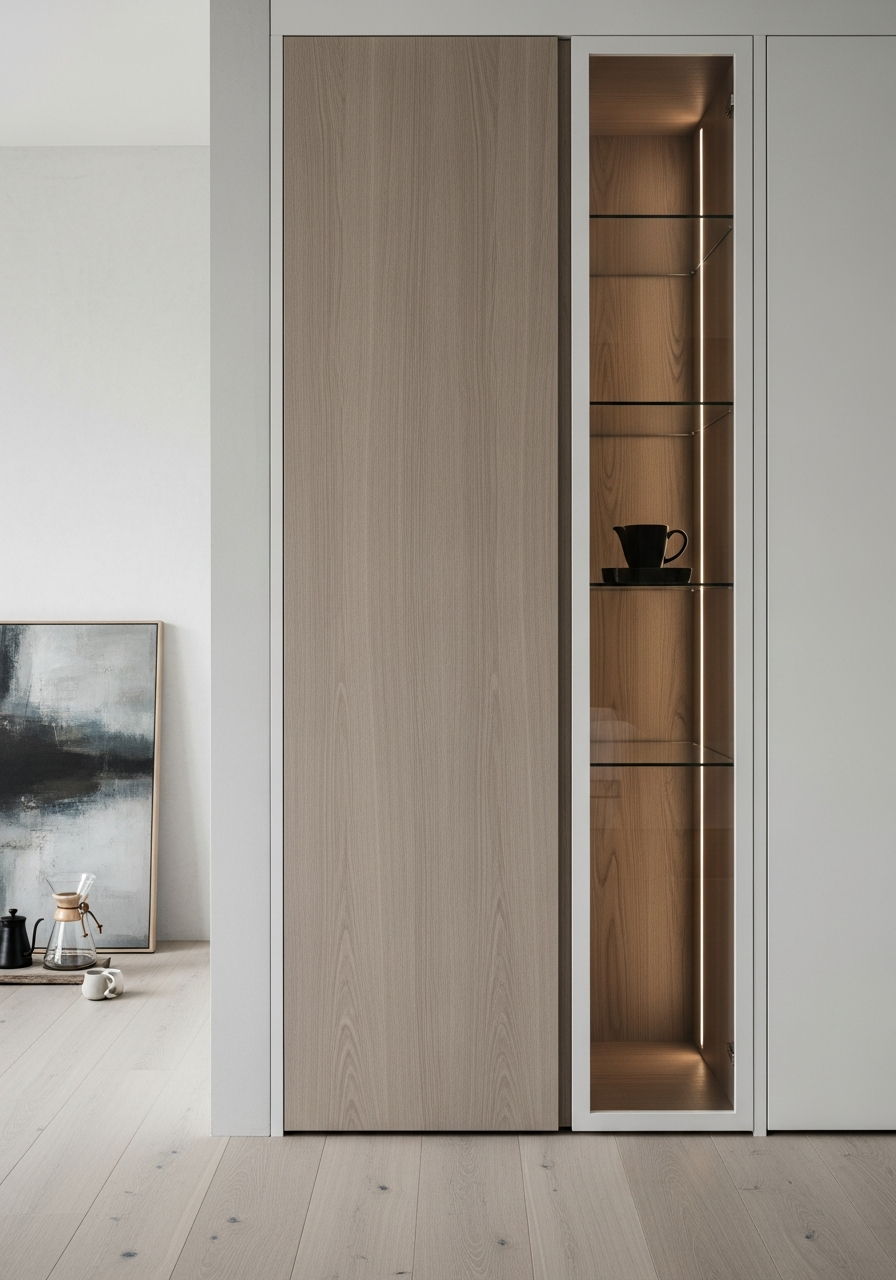 Fadior Brera Wardrobe Suite — close-up of stainless steel finish and hardware detail