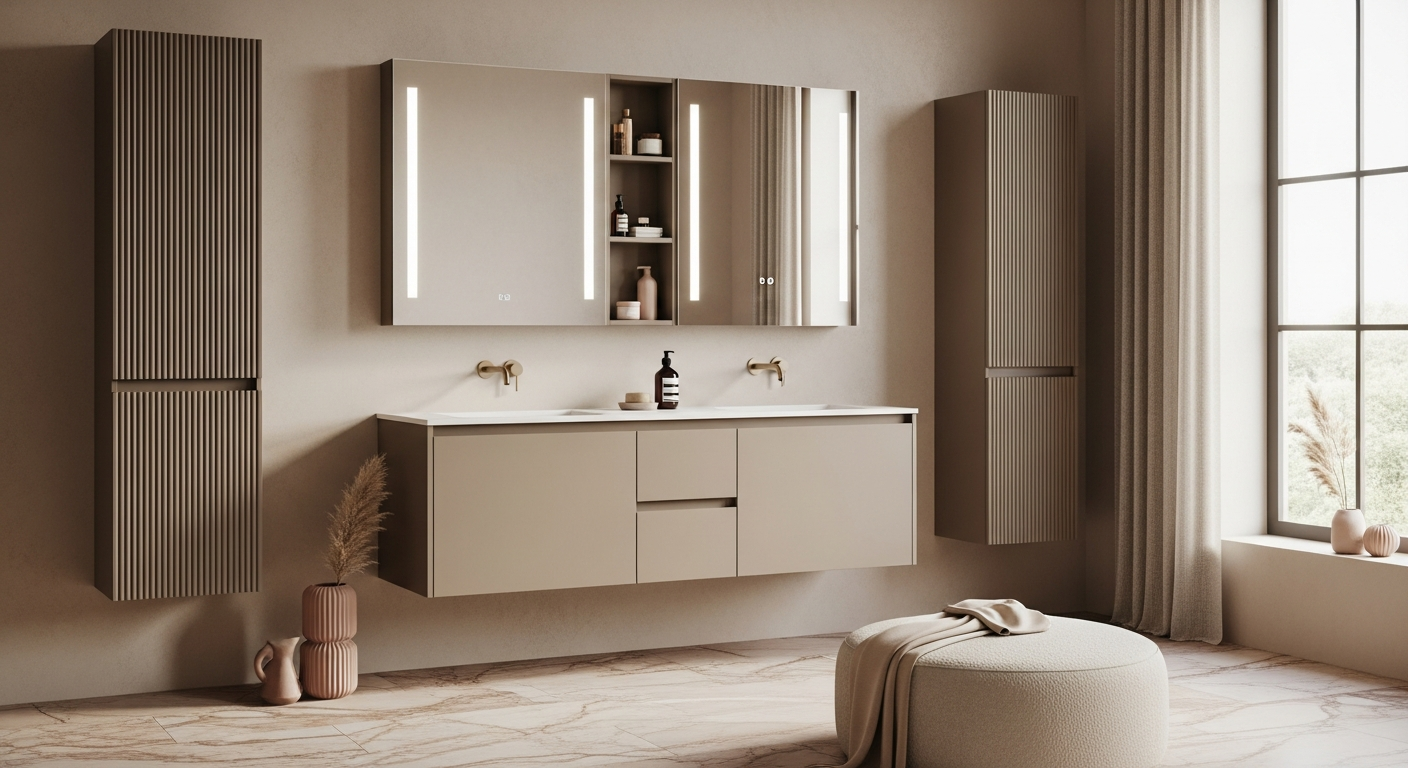 Fadior Solstice Bath and Vanity Suite — lifestyle setting with natural light and residential styling