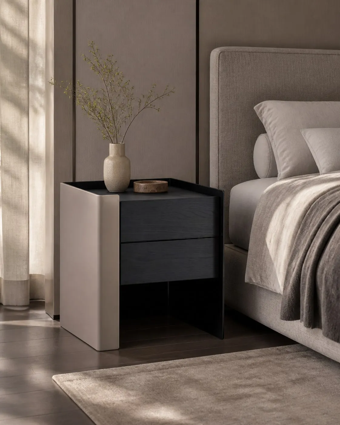 Saddle Leather Nightstand