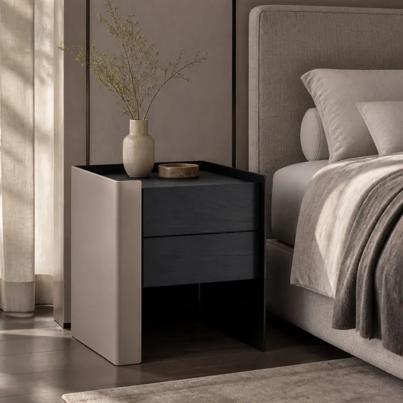 Saddle Leather Nightstand