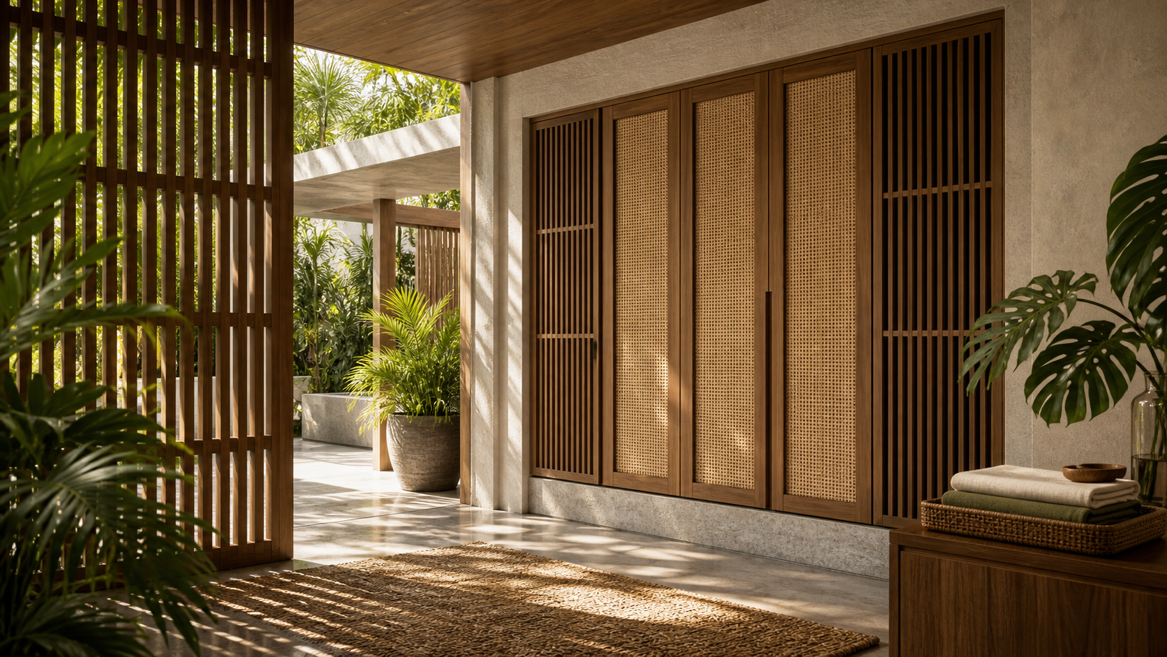 Fadior Lumiere Wardrobe Suite with Pearl Pivot Valet Wall — lifestyle setting with natural light and residential styling