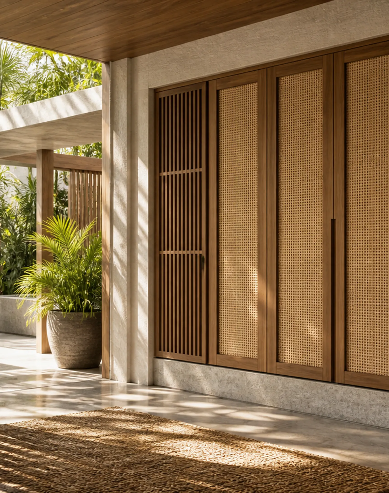 Suite de Armario Lumiere con Muro Valet Pivotante Perla estudio de adaptación