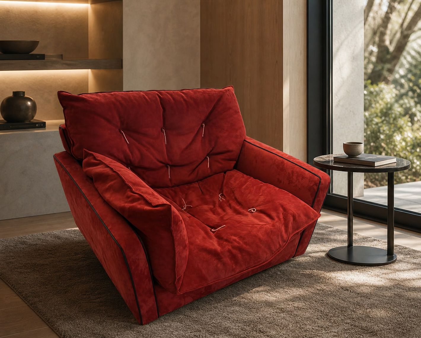 Lounge Chair (Full leather) styled in a FADIOR HOME interior setting