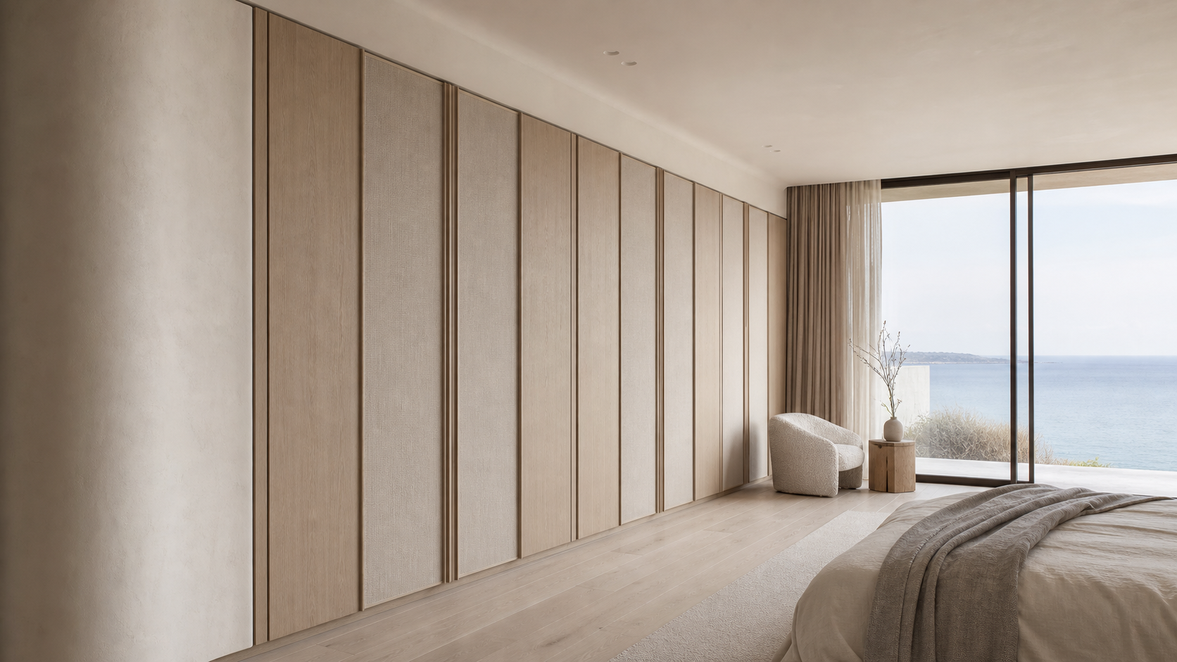 Fadior Voyage Wardrobe Suite with Reeded Umber Wardrobe Gallery — lifestyle setting with natural light and residential