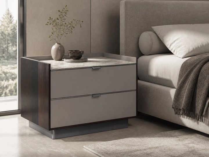 Nightstand styled in a FADIOR HOME interior setting