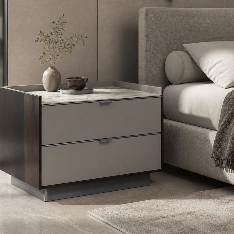 Nightstand styled in a FADIOR HOME interior setting