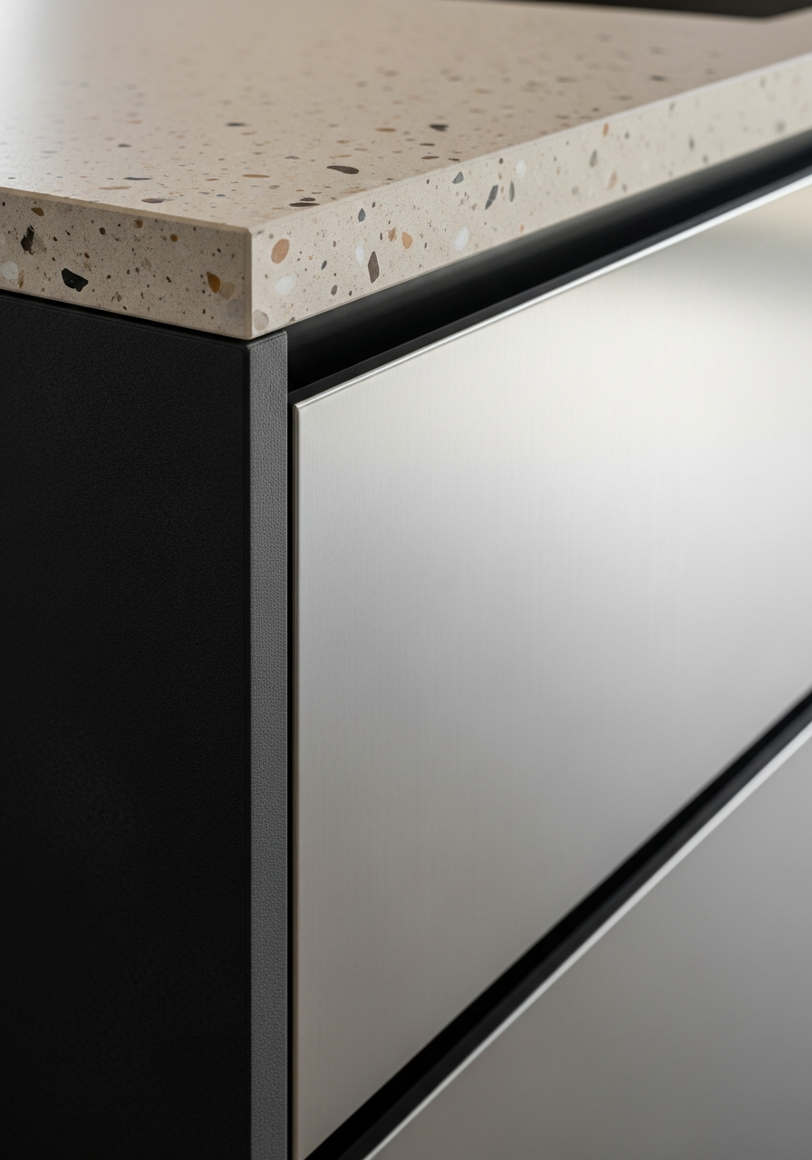 Fadior Abyss Kitchen Suite — close-up of stainless steel finish and hardware detail
