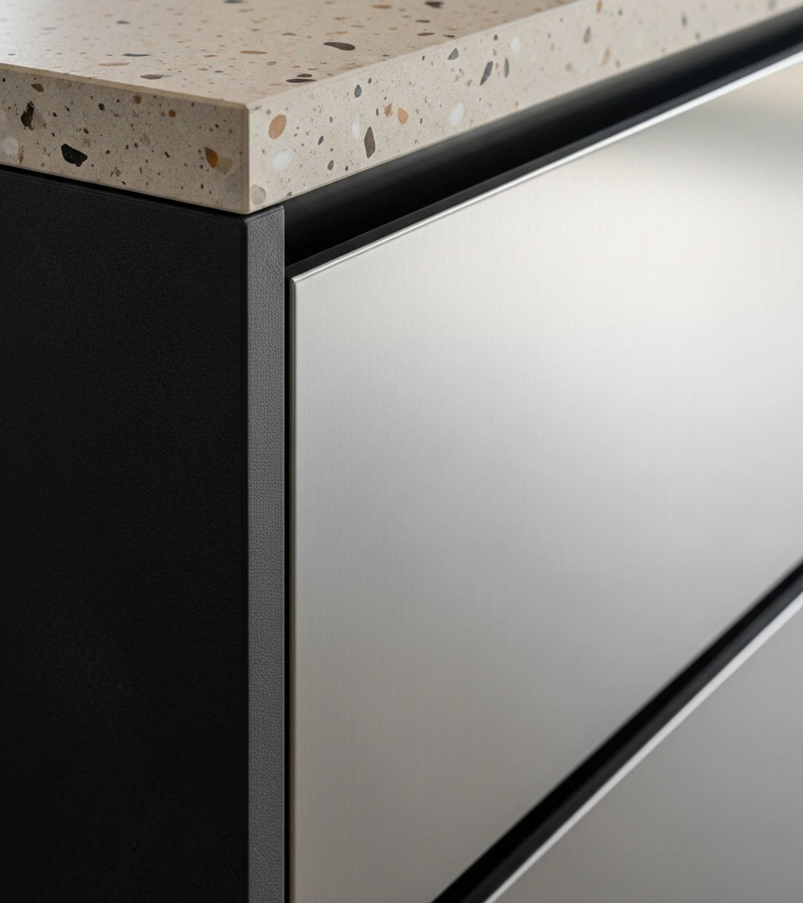 Fadior Abyss Kitchen Suite — close-up of stainless steel finish and hardware detail